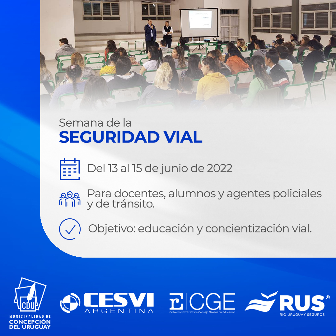 Del 13 Al 15 De Junio Se Realizará La Semana De La Seguridad Vial - 100 ...